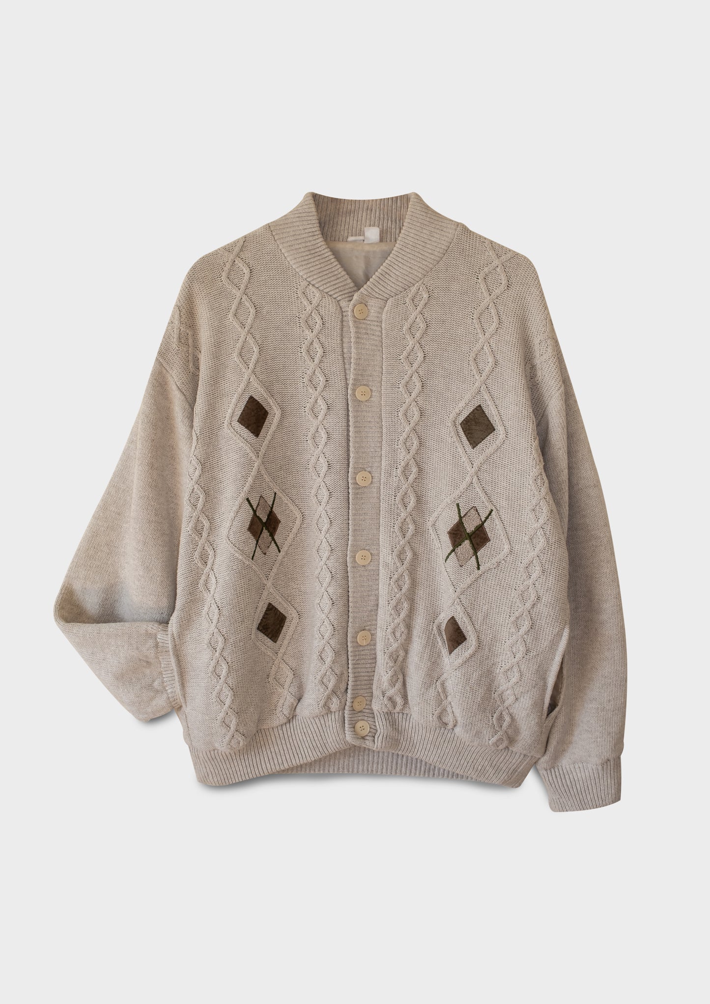 90s Oversize Knit Bomber Jacket image 0