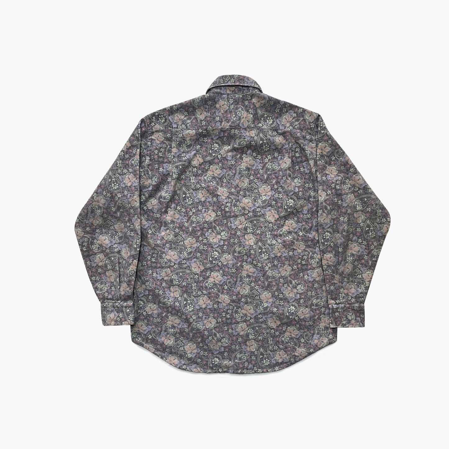 90s Oversize Benetton Velvet Paisley Shirt image 2