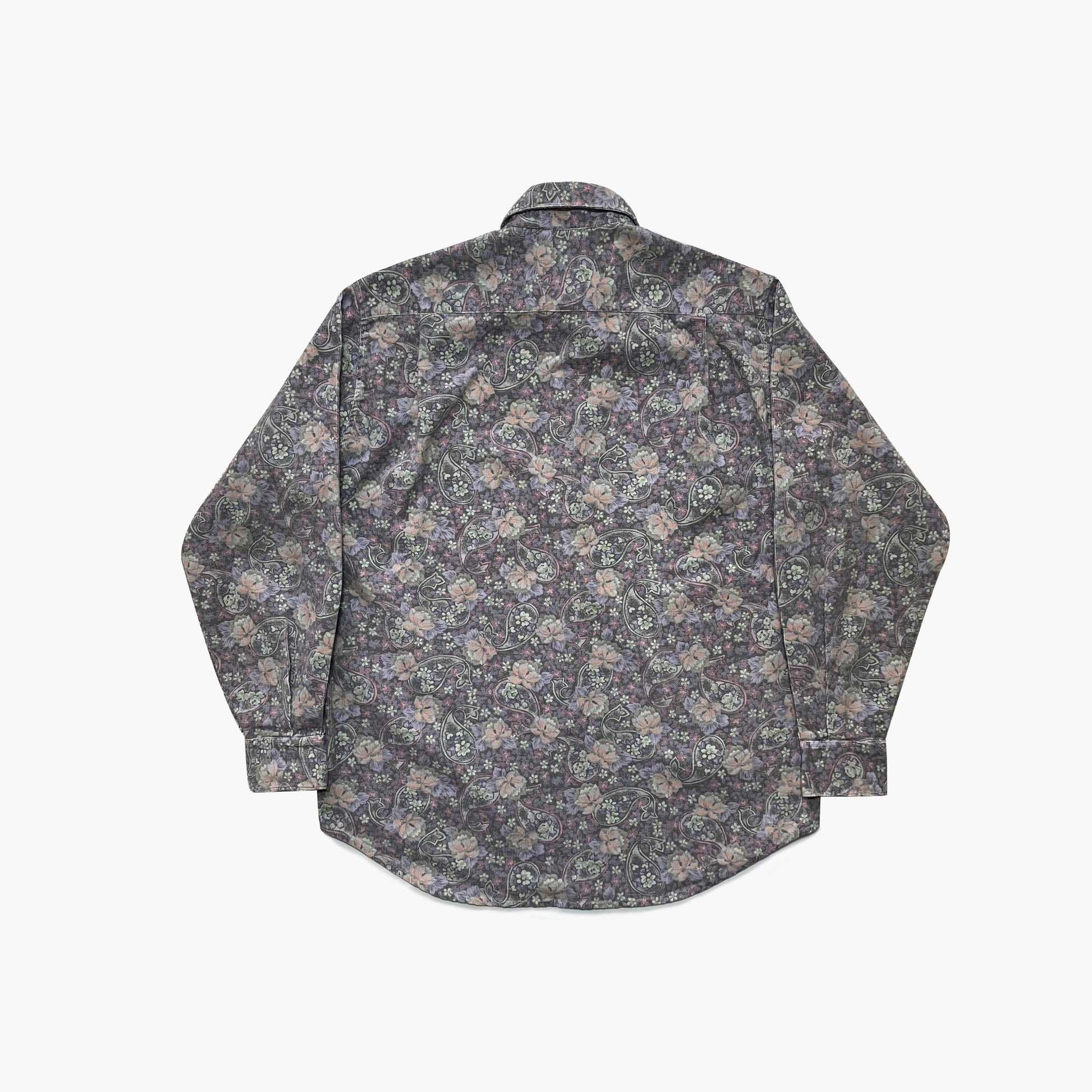 90s Oversize Benetton Velvet Paisley Shirt image 2