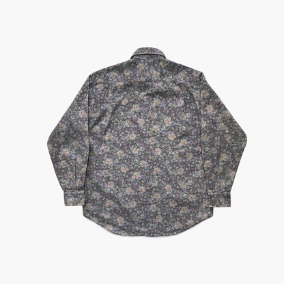 90s Oversize Benetton Velvet Paisley Shirt image 2