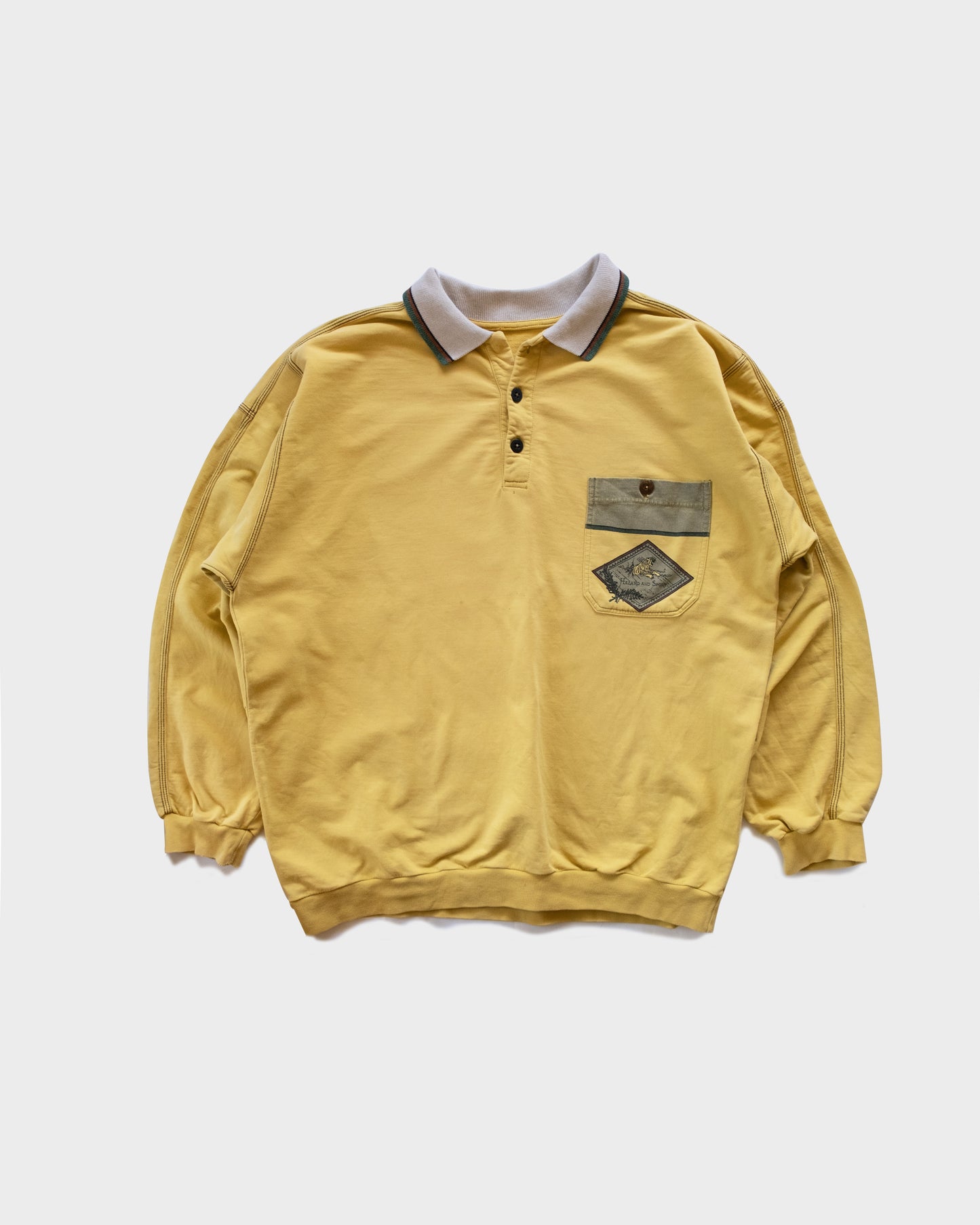 90s American Vintage Polo Neck Sweatshirt