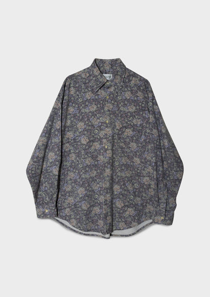 90s Oversize Benetton Velvet Paisley Shirt image 4