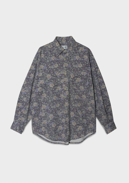 90s Oversize Benetton Velvet Paisley Shirt image 0